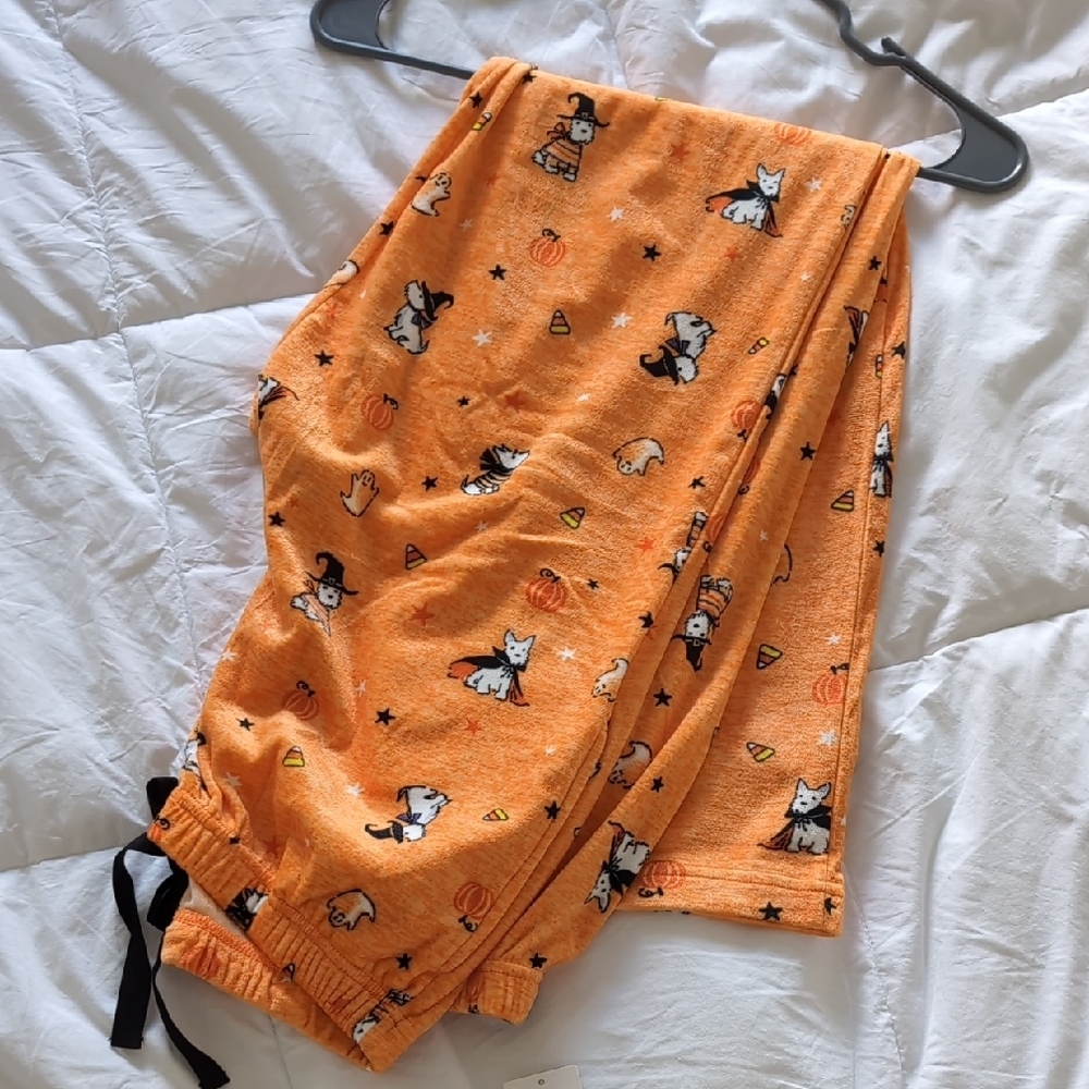 Halloween Themed Orange Pajama Pants